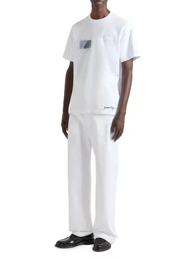 Givenchy Men's T-Shirt in Cotton with Trompe Atelier Print - White | Thumbnail 2 Givenchy Men's T-Shirt in Cotton with Trompe Atelier Print - White | Thumbnail 2