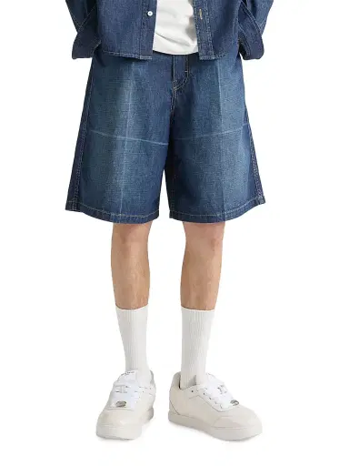 Givenchy Men's Couture Seam Bermuda Shorts in Denim with Folded Effect - Indigo Blue | Thumbnail 4 Givenchy Men's Couture Seam Bermuda Shorts in Denim with Folded Effect - Indigo Blue | Thumbnail 4