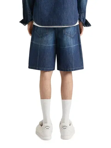 Givenchy Men's Couture Seam Bermuda Shorts in Denim with Folded Effect - Indigo Blue | Thumbnail 5 Givenchy Men's Couture Seam Bermuda Shorts in Denim with Folded Effect - Indigo Blue | Thumbnail 5