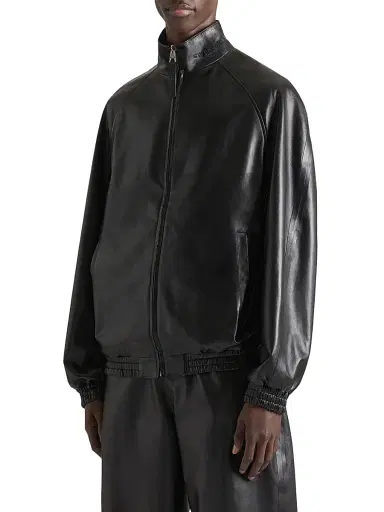 Givenchy Men's Couture Seam Track Jacket in Nappa Leather - Black | Thumbnail 3 Givenchy Men's Couture Seam Track Jacket in Nappa Leather - Black | Thumbnail 3