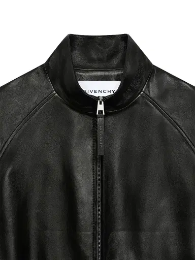 Givenchy Men's Couture Seam Track Jacket in Nappa Leather - Black | Thumbnail 5 Givenchy Men's Couture Seam Track Jacket in Nappa Leather - Black | Thumbnail 5