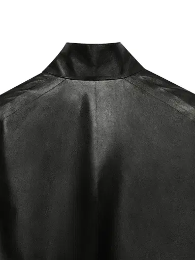Givenchy Men's Couture Seam Track Jacket in Nappa Leather - Black | Thumbnail 6 Givenchy Men's Couture Seam Track Jacket in Nappa Leather - Black | Thumbnail 6