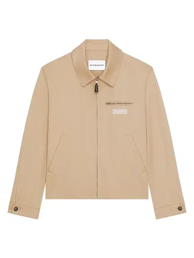 Givenchy Men's Harrington Jacket in Cotton - Beige | Thumbnail 1 Givenchy Men's Harrington Jacket in Cotton - Beige | Thumbnail 1