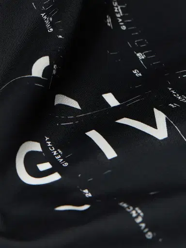 Givenchy Men's Square Scarf in Cotton with Photographic Negative Print - Black | Thumbnail 2 Givenchy Men's Square Scarf in Cotton with Photographic Negative Print - Black | Thumbnail 2