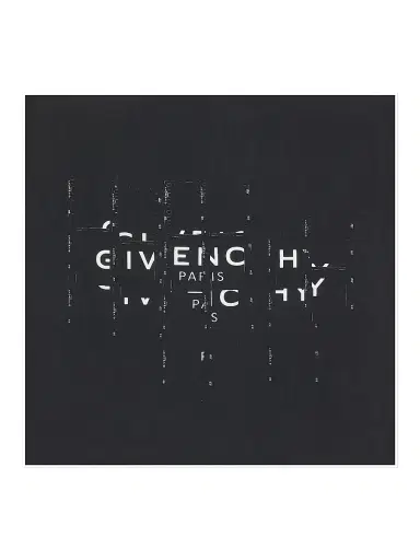 Givenchy Men's Square Scarf in Cotton with Photographic Negative Print - Black | Thumbnail 1 Givenchy Men's Square Scarf in Cotton with Photographic Negative Print - Black | Thumbnail 1