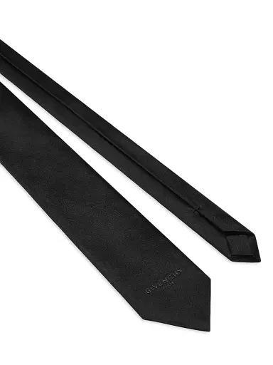 Givenchy Men's Paris Tie in Silk Jacquard - Black | Thumbnail 2 Givenchy Men's Paris Tie in Silk Jacquard - Black | Thumbnail 2