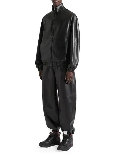 Givenchy Men's Couture Seam Jogger Pants in Nappa Leather - Black | Thumbnail 2 Givenchy Men's Couture Seam Jogger Pants in Nappa Leather - Black | Thumbnail 2