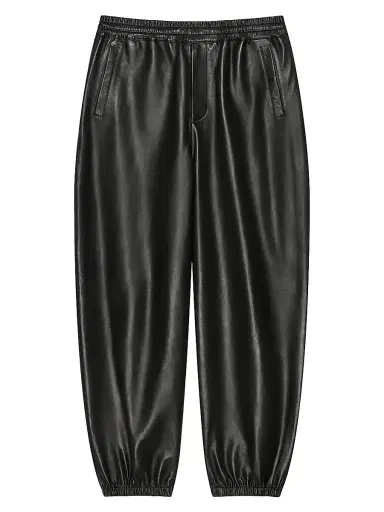 Givenchy Men's Couture Seam Jogger Pants in Nappa Leather - Black | Thumbnail 1 Givenchy Men's Couture Seam Jogger Pants in Nappa Leather - Black | Thumbnail 1