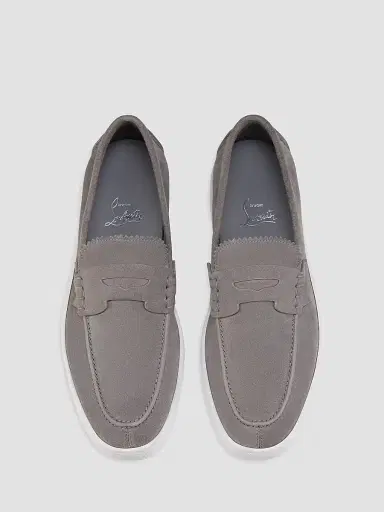 Christian Louboutin Men's The Harold I Suede Loafers - Phantom Grey - Size 13 | Thumbnail 4 Christian Louboutin Men's The Harold I Suede Loafers - Phantom Grey - Size 13 | Thumbnail 4