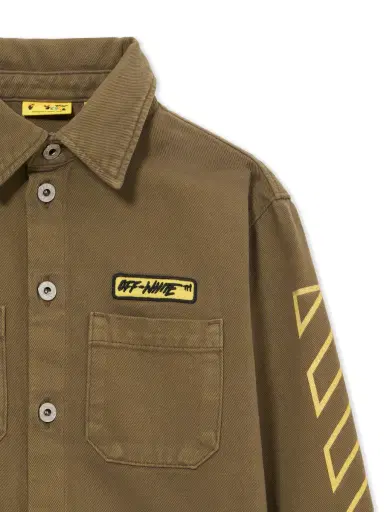 Off-White Logo Patch Diagonal Long-Sleeved Shirt | Thumbnail 3 Off-White Logo Patch Diagonal Long-Sleeved Shirt | Thumbnail 3