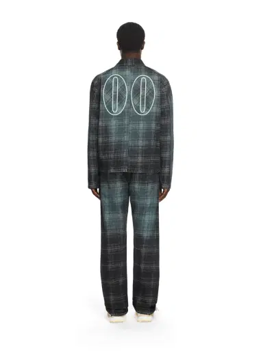 Off-White Check Jacquard Skate Coach Denim Jacket | Thumbnail 4 Off-White Check Jacquard Skate Coach Denim Jacket | Thumbnail 4