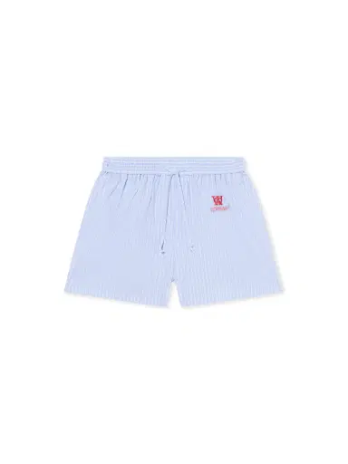 Off-White Striped Poplin Shorts | Thumbnail 1 Off-White Striped Poplin Shorts | Thumbnail 1