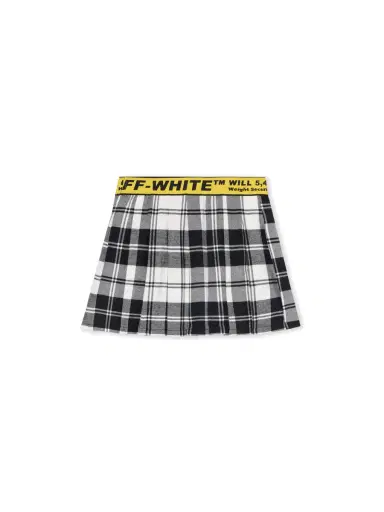 Off-White Logo Industrial Plaid Skirt | Thumbnail 1 Off-White Logo Industrial Plaid Skirt | Thumbnail 1