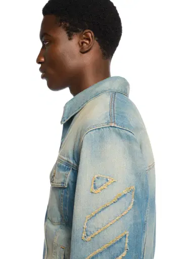 Off-White Diagonal Raw Patch Denim Jacket | Thumbnail 5 Off-White Diagonal Raw Patch Denim Jacket | Thumbnail 5