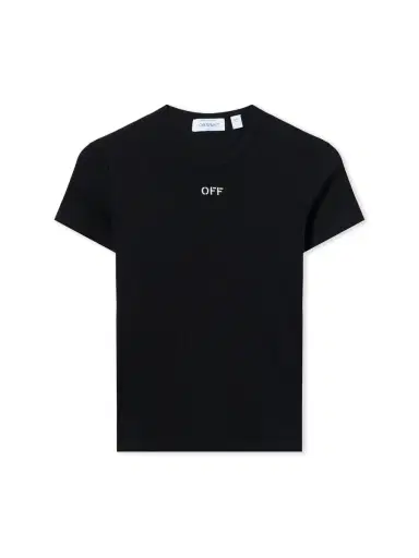 Off-White Off Stamp Ribbed Basic T-Shirt | Thumbnail 1 Off-White Off Stamp Ribbed Basic T-Shirt | Thumbnail 1