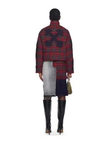 Off-White Arrow Spray Check Puffer Jacket | Thumbnail 4 Off-White Arrow Spray Check Puffer Jacket | Thumbnail 4