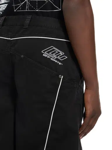 Off-White Owr Gd Gab Milit Relax Shorts | Thumbnail 5 Off-White Owr Gd Gab Milit Relax Shorts | Thumbnail 5