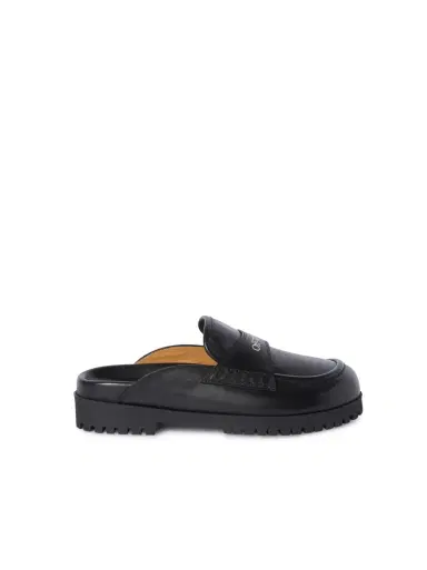 Off-White Black Leather O Slip-On Loafer | Thumbnail 2 Off-White Black Leather O Slip-On Loafer | Thumbnail 2