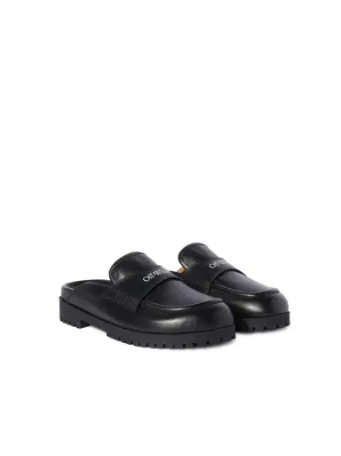 Off-White Black Leather O Slip-On Loafer | Thumbnail 3 Off-White Black Leather O Slip-On Loafer | Thumbnail 3