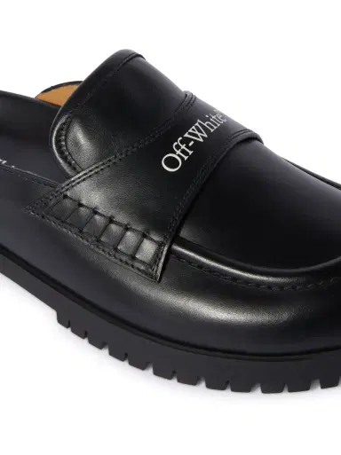 Off-White Black Leather O Slip-On Loafer | Thumbnail 6 Off-White Black Leather O Slip-On Loafer | Thumbnail 6
