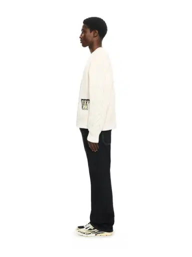 Off-White Star Logo Diagonal Varsity Knit Cardigan | Thumbnail 3 Off-White Star Logo Diagonal Varsity Knit Cardigan | Thumbnail 3