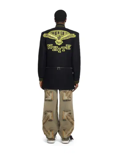Off-White Eagle Wool Twill Varsity Coat | Thumbnail 4 Off-White Eagle Wool Twill Varsity Coat | Thumbnail 4