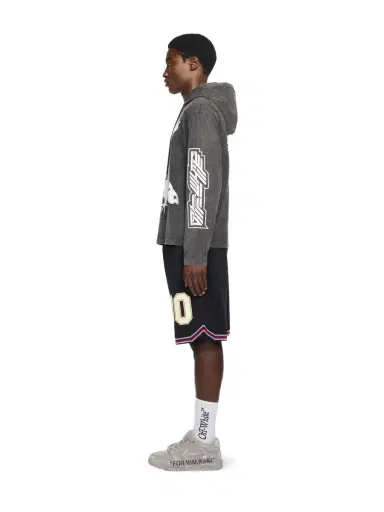 Off-White Eagle 90s Hooded Long Sleeve T-Shirt | Thumbnail 3 Off-White Eagle 90s Hooded Long Sleeve T-Shirt | Thumbnail 3
