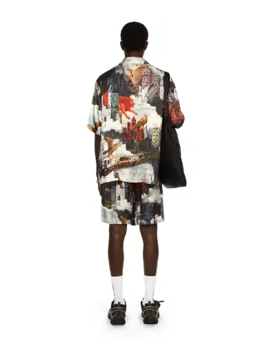 Off-White World Paint Viscose Bowling Shirt | Thumbnail 4 Off-White World Paint Viscose Bowling Shirt | Thumbnail 4