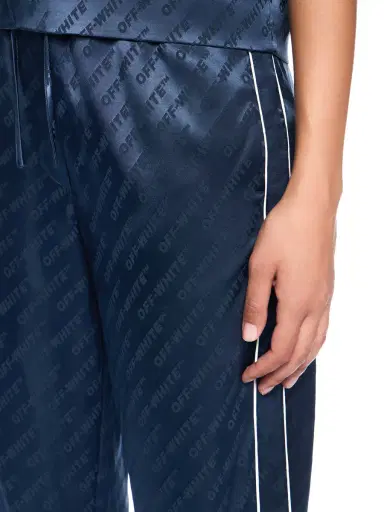 Off-White Jacquard Satin Pajama Pants | Thumbnail 5 Off-White Jacquard Satin Pajama Pants | Thumbnail 5