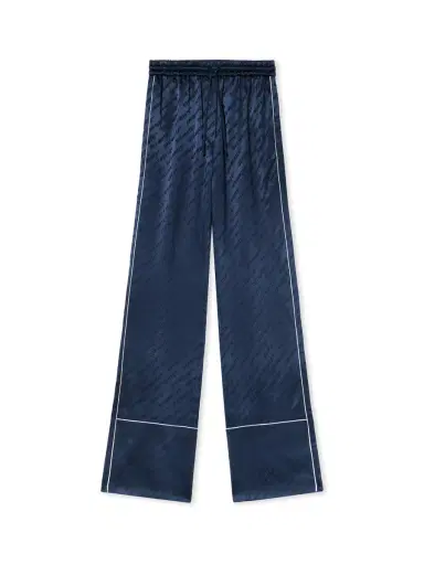 Off-White Jacquard Satin Pajama Pants | Thumbnail 1 Off-White Jacquard Satin Pajama Pants | Thumbnail 1