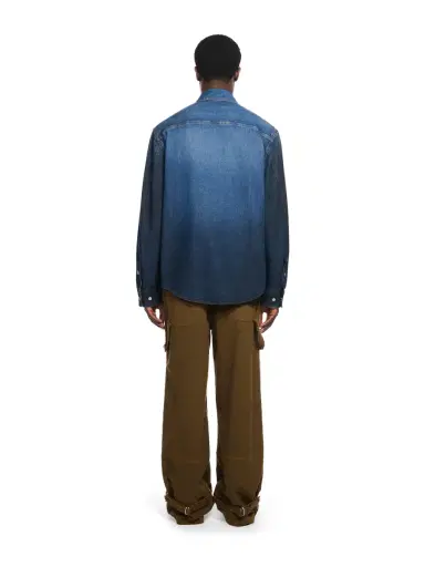 Off-White Spray Diagonal Denim Shirt | Thumbnail 4 Off-White Spray Diagonal Denim Shirt | Thumbnail 4