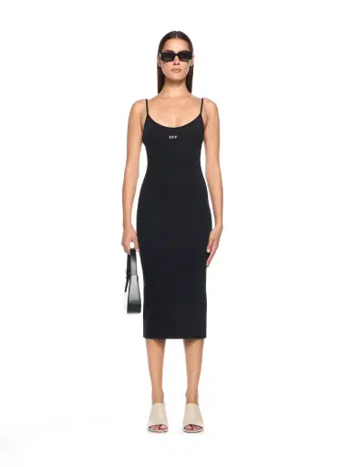 Off-White Sleek Strappy Midi Dress | Thumbnail 2 Off-White Sleek Strappy Midi Dress | Thumbnail 2