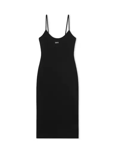 Off-White Sleek Strappy Midi Dress | Thumbnail 1 Off-White Sleek Strappy Midi Dress | Thumbnail 1