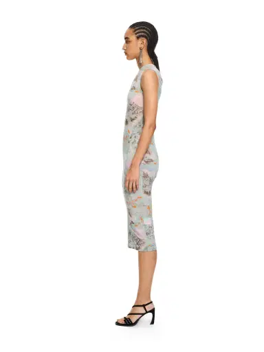 Off-White Light Jersey Storytelling Sleeveless Dress | Thumbnail 3 Off-White Light Jersey Storytelling Sleeveless Dress | Thumbnail 3