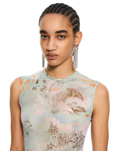 Off-White Light Jersey Storytelling Sleeveless Dress | Thumbnail 5 Off-White Light Jersey Storytelling Sleeveless Dress | Thumbnail 5