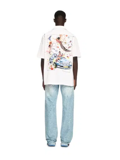 Off-White Paint Relaxed Jeans Navy Blue - Multicol | Thumbnail 4 Off-White Paint Relaxed Jeans Navy Blue - Multicol | Thumbnail 4