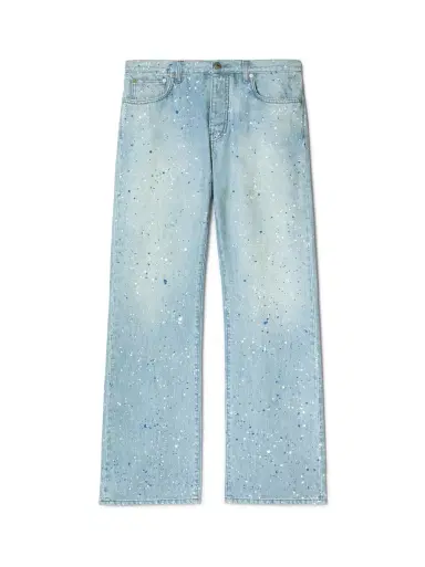 Off-White Paint Relaxed Jeans Navy Blue - Multicol | Thumbnail 1 Off-White Paint Relaxed Jeans Navy Blue - Multicol | Thumbnail 1