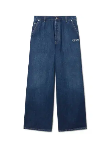 Off-White SCRIPT WIDE JEANS | Thumbnail 1 Off-White SCRIPT WIDE JEANS | Thumbnail 1