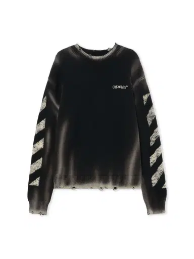 Off-White Diag Corrosion Crewneck Sweater | Thumbnail 1 Off-White Diag Corrosion Crewneck Sweater | Thumbnail 1