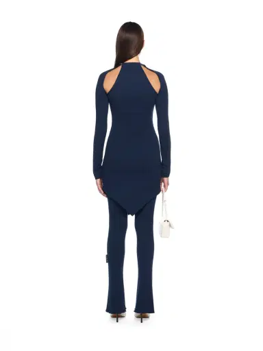 Off-White Heavy Jersey Silver Tie Mini Dress | Thumbnail 4 Off-White Heavy Jersey Silver Tie Mini Dress | Thumbnail 4