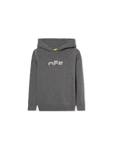 Off-White Type Logo Knit Logo Hoodie | Thumbnail 2 Off-White Type Logo Knit Logo Hoodie | Thumbnail 2
