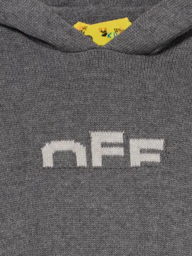 Off-White Type Logo Knit Logo Hoodie | Thumbnail 3 Off-White Type Logo Knit Logo Hoodie | Thumbnail 3