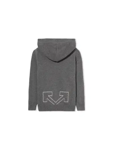 Off-White Type Logo Knit Logo Hoodie | Thumbnail 1 Off-White Type Logo Knit Logo Hoodie | Thumbnail 1