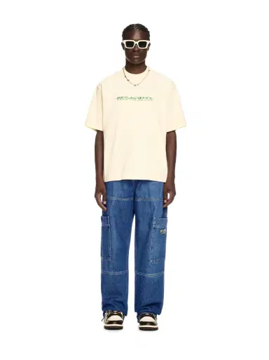 Off-White Blue Irregular Cargo Jeans | Thumbnail 3 Off-White Blue Irregular Cargo Jeans | Thumbnail 3