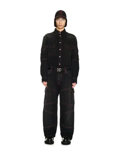 Off-White SCRIPT SAMURAI STRAIGHT JEANS | Thumbnail 2 Off-White SCRIPT SAMURAI STRAIGHT JEANS | Thumbnail 2