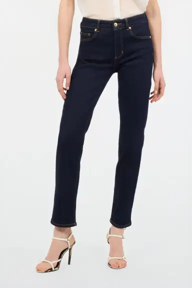 Roberto Cavalli Straight-Leg Jeans With Embroidered Logo | Thumbnail 2 Roberto Cavalli Straight-Leg Jeans With Embroidered Logo | Thumbnail 2