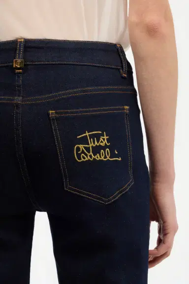 Roberto Cavalli Straight-Leg Jeans With Embroidered Logo | Thumbnail 5 Roberto Cavalli Straight-Leg Jeans With Embroidered Logo | Thumbnail 5