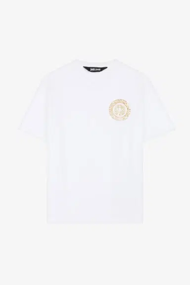 Roberto Cavalli Just Cavalli Logo-Print Cotton T-Shirt | Thumbnail 1 Roberto Cavalli Just Cavalli Logo-Print Cotton T-Shirt | Thumbnail 1