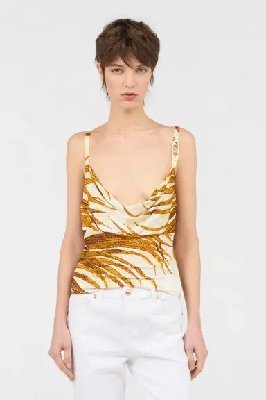 Roberto Cavalli Golden Palm Print Top | Thumbnail 2 Roberto Cavalli Golden Palm Print Top | Thumbnail 2