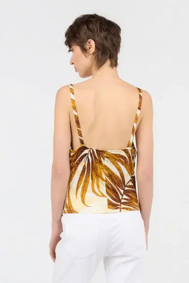Roberto Cavalli Golden Palm Print Top | Thumbnail 3 Roberto Cavalli Golden Palm Print Top | Thumbnail 3